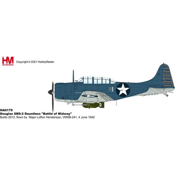 Douglas SBD 2 Dauntless Battle Of Midway BuNo 2013 Major L Henderson